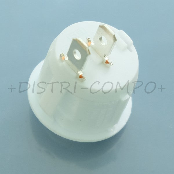 Interrupteur bascule rond 1x ON - OFF SPST 250V 10A blanc