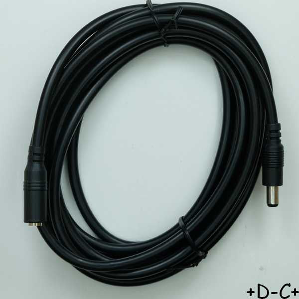 Câble d'alimentation D.C. mâle femelle 2.5mm longueur 3m00 Goodbay