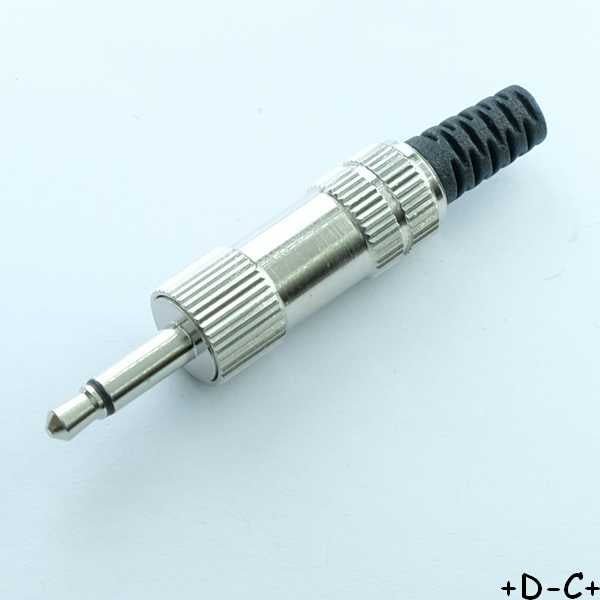 Fiche jack 3.5mm stereo male a souder metal Lumberg KLS44