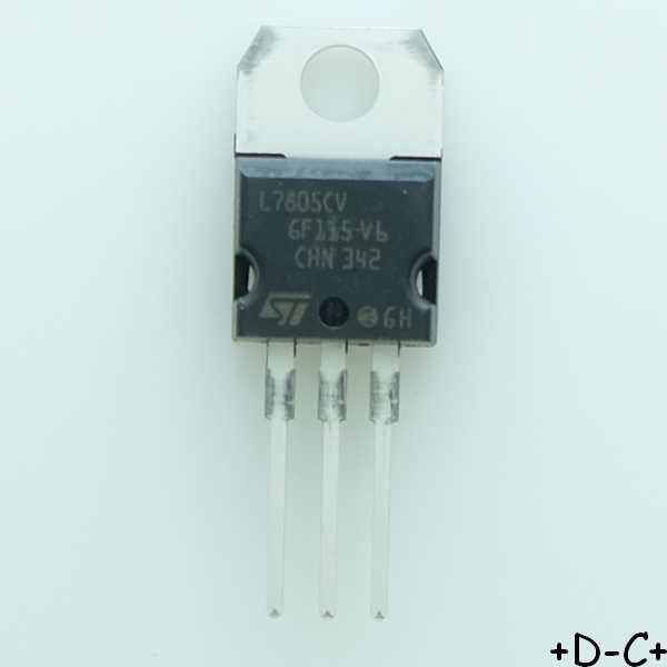 L7805CV-DG Régulateur +5V 1.5A dual gauge TO-220 STM RoHS