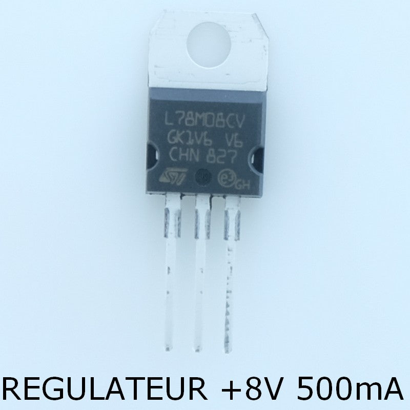 L78M08CV Régulateur positif +8V 500mA TO-220 STM - Distri-Compo