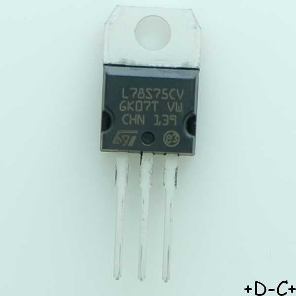 L78S75CV Régulateur positif +7.5V 2A TO-220 STM