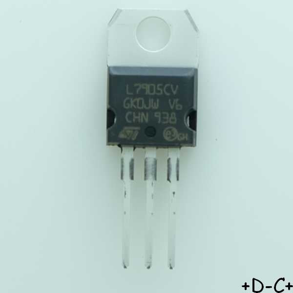 L7905CV Regulateur de tension -5V 1A TO-220 STM RoHS