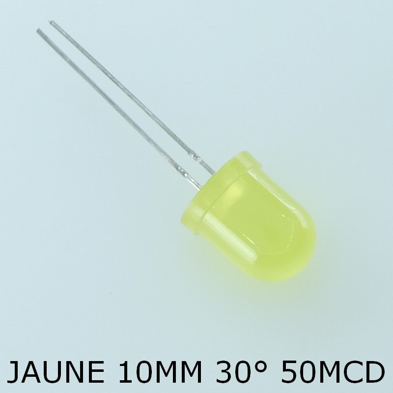 Led jaune traversante 10mm 20mA 2.5V 588nm L-813YD Kingbright