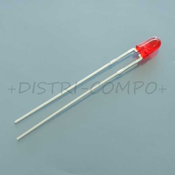 L-934ID Led rouge 3mm 20mA 2V 625nm Kingbright RoHS - Distri-Compo