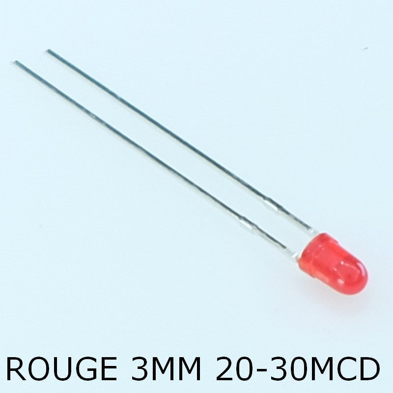 L-934ID Led rouge 3mm 20mA 2V 625nm Kingbright