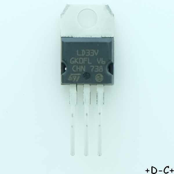 LD1117V33 Regulateur LDO 3.3V TO-220 STM RoHS