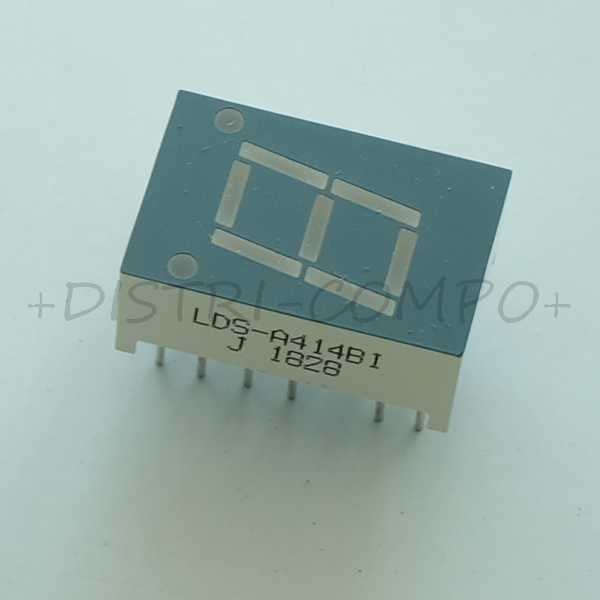 Afficheur LED 7 segments 1 DIGIT rouge CA LDS-A414BI Lumex - Distri-Compo
