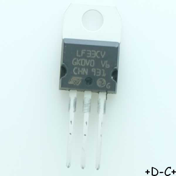 LF33CV Regulateur TO-220 3V3 0.5A STM RoHS