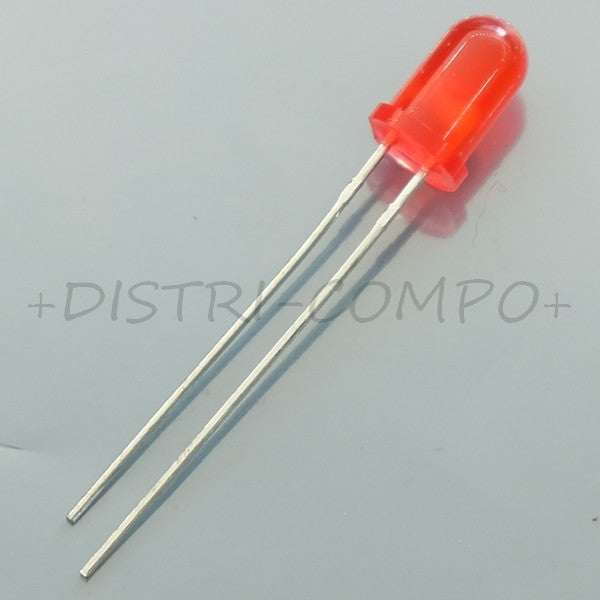 Led 5mm rouge ronde 25mA 60° 60mcd LL-503SD2E Lucky Light