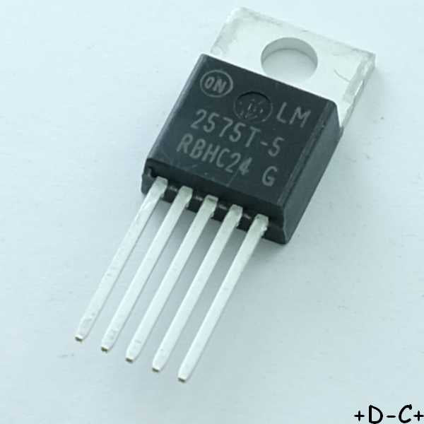LM2575T-5G Buck Régulateur, Switching, Output 5V, 1.0 A TO-220-5 ONS