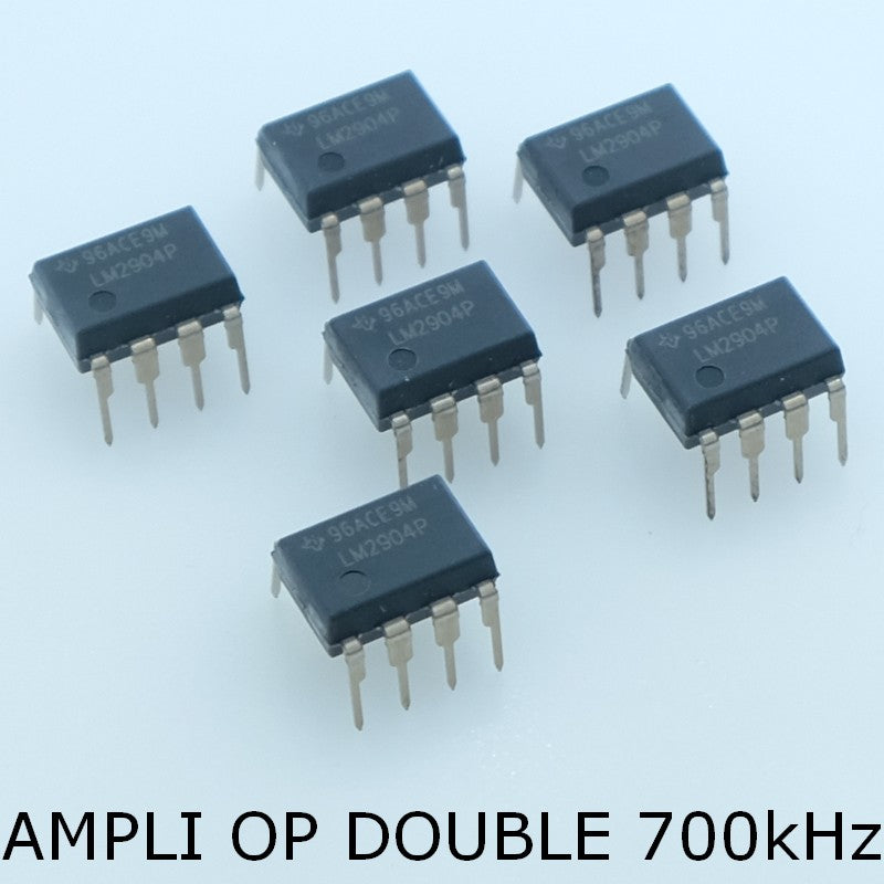 LM2904P Double amplificateur opérationnel 26V 700kHz DIP-8 Texas (lot de 6) - Distri-Compo
