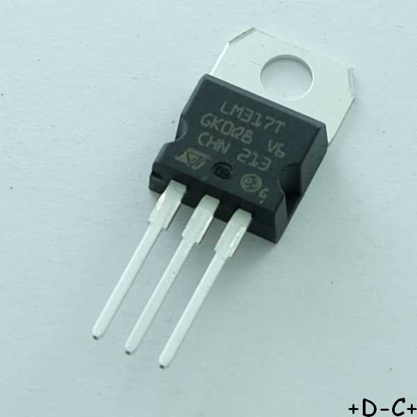 LM317T regulateur ajustable +1.2V/37V 1.5A TO-220 STM RoHS