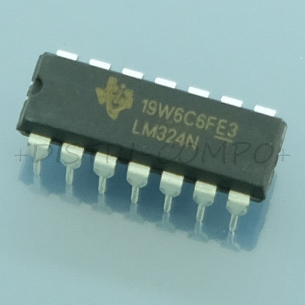 LM324N Quadruple Operational Amplifiers DIP-14 Texas RoHS (lot de 4)