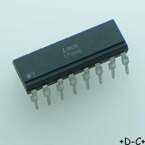 LTV846 Optocoupleur 4-Channel DIP-16 Liteon RoHS