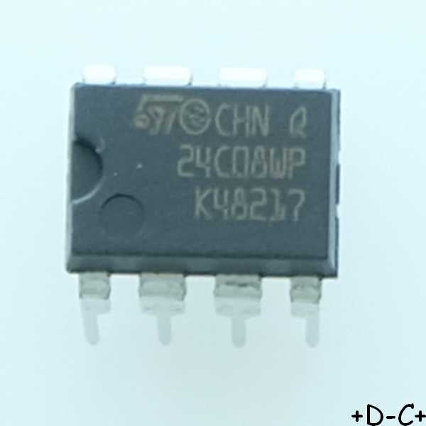 M24C08-WBN6P Eeprom I2C 8Kbit 1Kx8b 400kHz DIP-8 STM RoHS