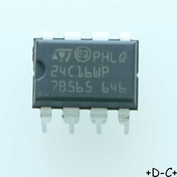 M24C16-WBN6P Eeprom I2C 16Kbit 2kx8b 400kHz DIP-8 STM RoHS