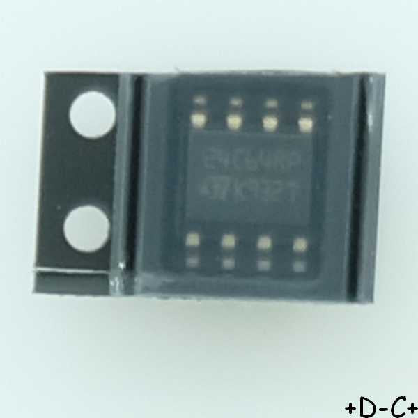 M24C64-RMN6P Eeprom 64Kbit serie I2C 1MHz SO-8 STM RoHS - Cut tape
