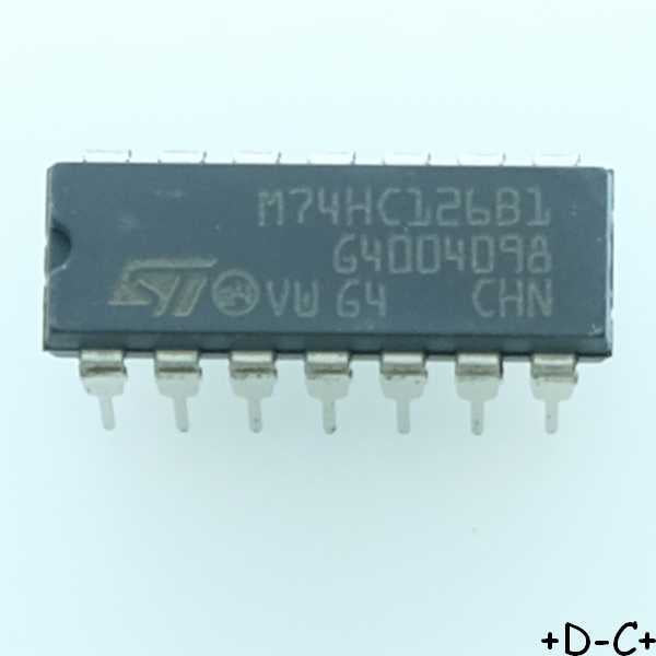 M74HC126B1R Quad bus buffer 3-state DIP-14 STM - Distri-Compo