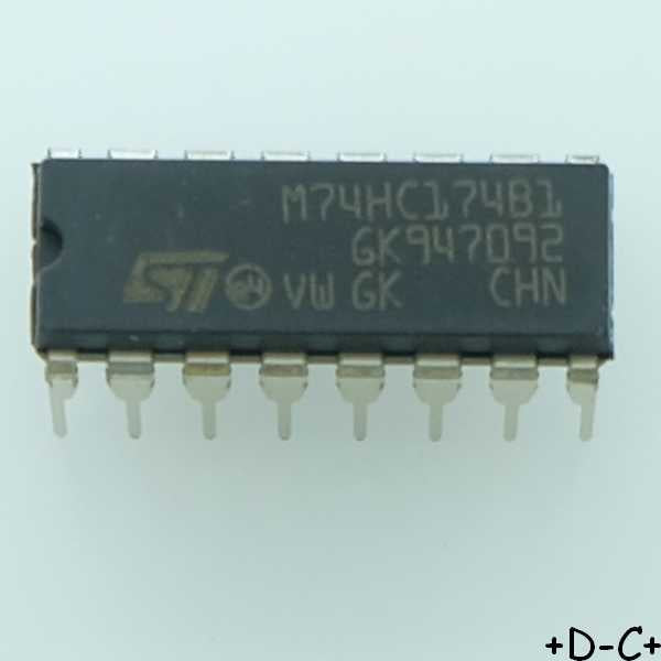 M74HC174B1R Hex D-Type Flip Flop with clear DIP-16 STM - Distri-Compo