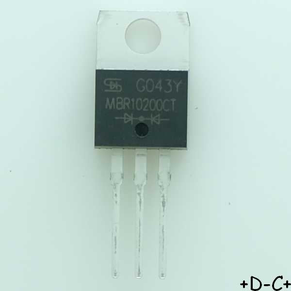 MBR10200CT Redresseur Schottky 200V 10A TO-220AB Taiwan RoHS