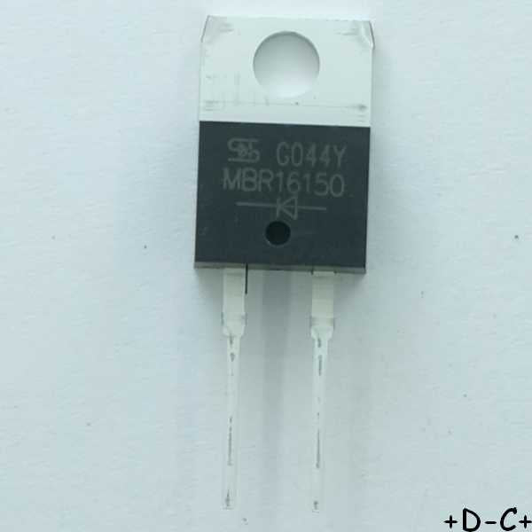 MBR16150 Redresseur Schottky 150V 16A TO-220AC Taiwan RoHS