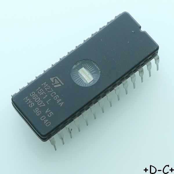 M27C64A-15F1 64Kbit (8Kbx8) 5V 150ns DIP-28 EPROM STM