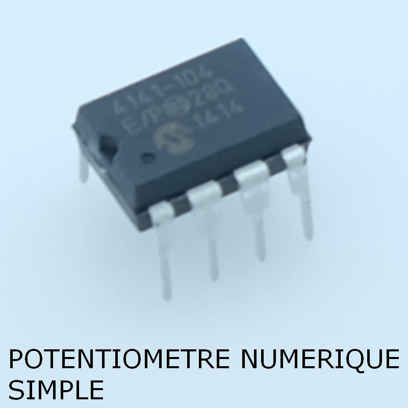 MCP4141-104E/P Digital Potentiometer 100Kohm DIP-8 Microchip - Distri-Compo