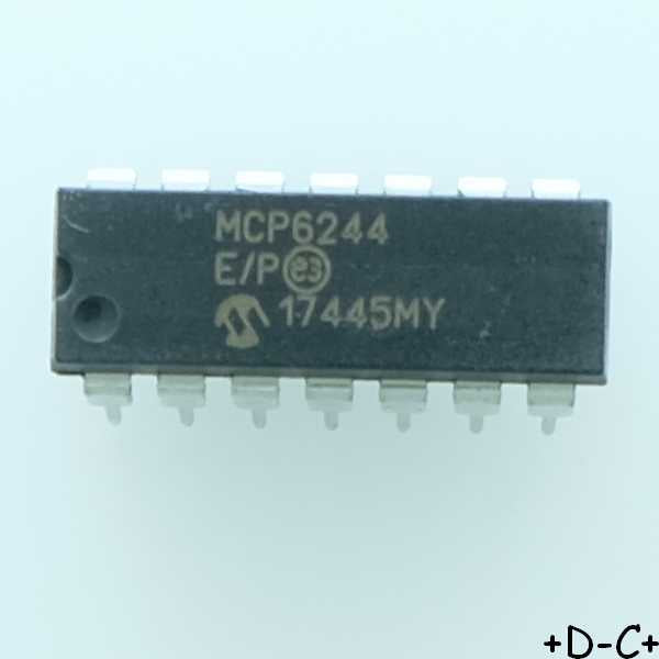 MCP6244-E/P Operational Amp Quad GP R-R PDIP-14 Microchip