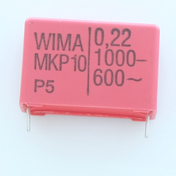 Condensateur film PP MKP10 220nF 1000VDC 600VAC 11x21x31.5mm pas27.5