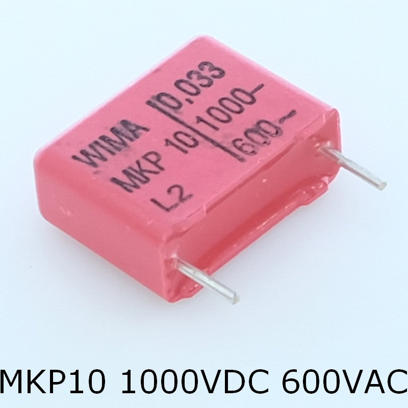 Condensateur film PP MKP10 33nF 1000VDC 600VAC 7x14x18mm pas15 Wima