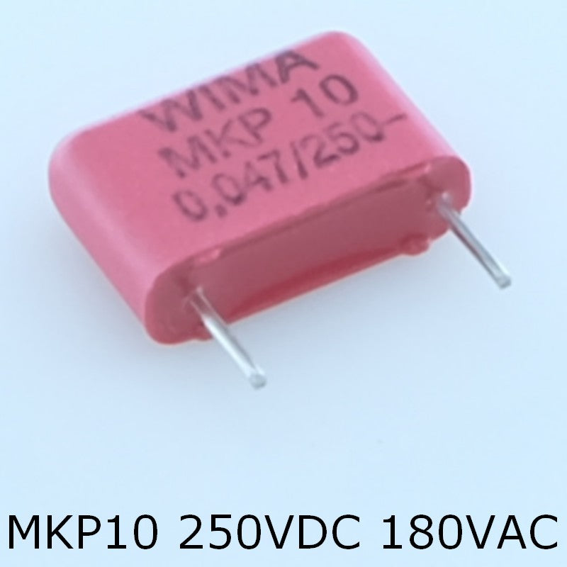 Condensateur film PP MKP10 47nF 250VDC 180VAC 4x9x13mm pas10 10% Wima - Distri-Compo