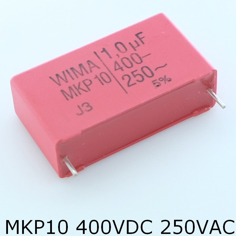 Condensateur film PP MKP10 1µF 400VDC 250VAC 13x24x31.5mm pas37.5 5% Wima