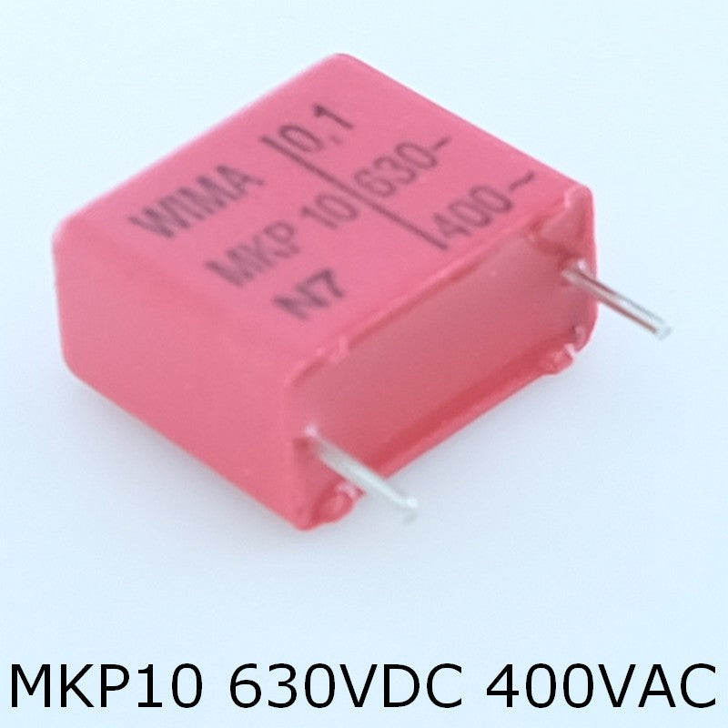 Condensateur film PP MKP10 100nF 630VDC 400VAC 9x16x18mm pas15 10% Wima - Distri-Compo