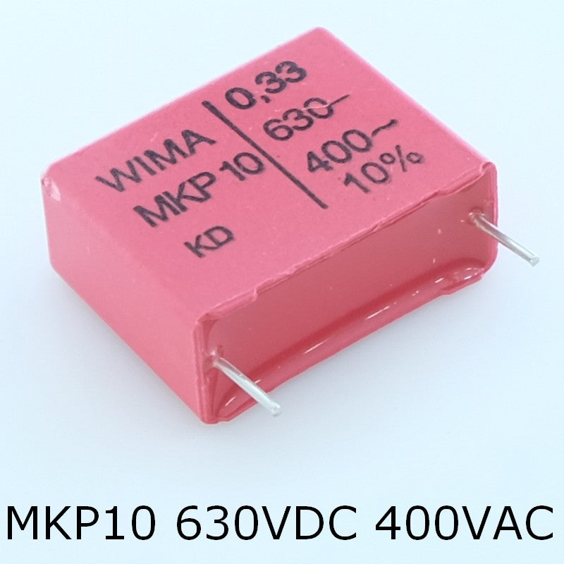 Condensateur film PP MKP10 330nF 630VDC 400VAC 11x21x26.5mm pas22.5 10% Wima - Distri-Compo