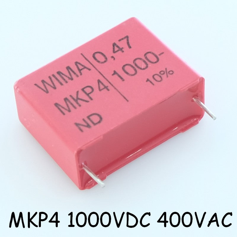 Condensateur film PP MKP4 470nF 1000VDC 400VAC 13x24x31.5mm pas27.5 10% Wima