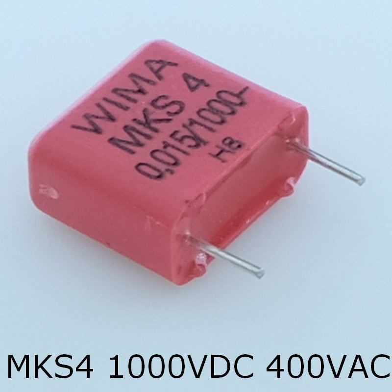 Condensateur film PET MKS4 15nF 1000VDC 400VAC 5x11x13mm pas10 20% Wima