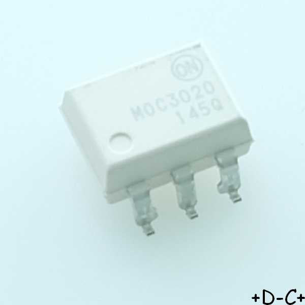 MOC3020S Optocoupleur sortie triac 400V 5.3KV SO-6 ONS