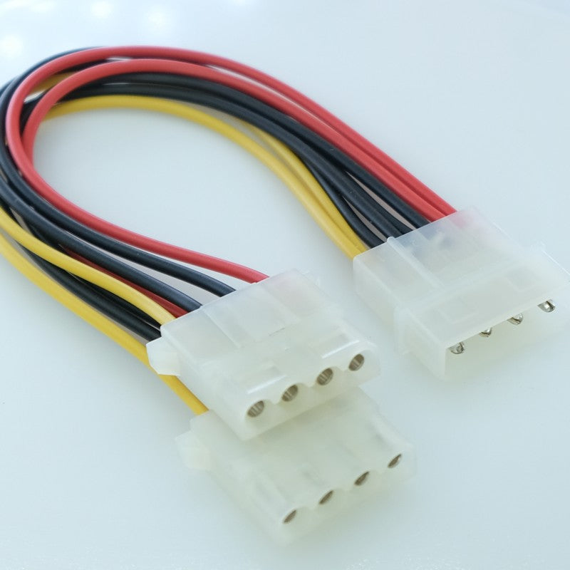 Adaptateur Molex 4 pins mâle vers 2 Molex 4 pins femelle 0m10