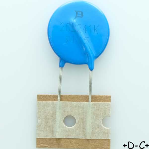 MOV-20D241K Varistance MOV 150VAC 200VDC 20mm 395V Bourns RoHS