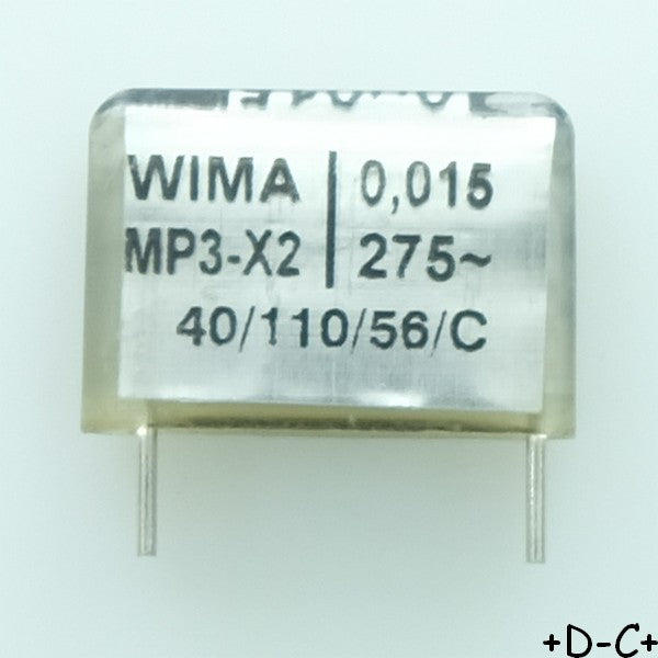 Condensateur MP3-X2 15nF 275Vac 5x13x19mm pas15 Wima
