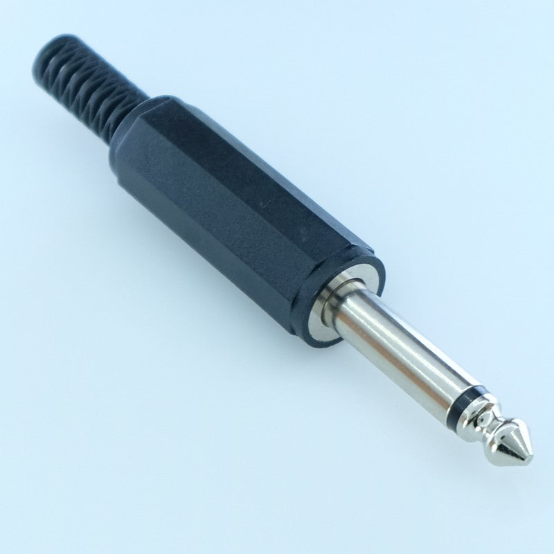 Fiche Jack 6.35mm Mono mâle plastique 12VDC 1A MP-6320 Same Sky - Distri-Compo