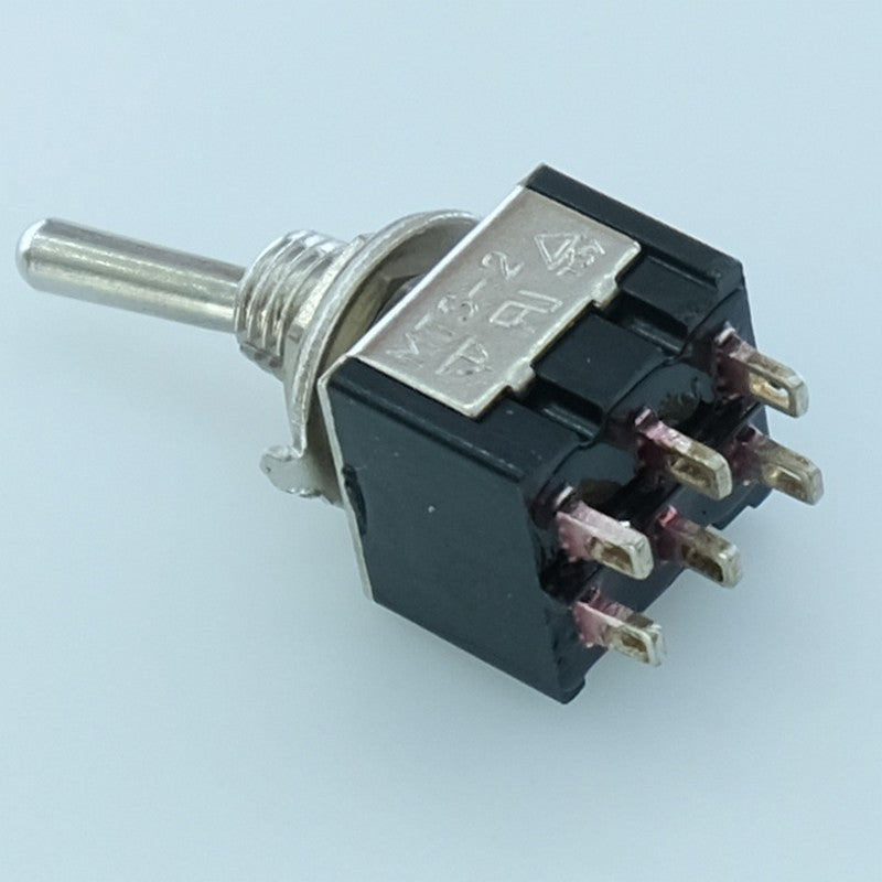 Commutateur à levier ON-ON DPDT 3A 250V à cosses Ø6.4mm