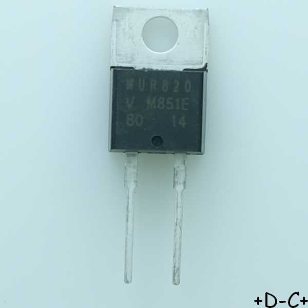 MUR820-M3 Ultrafast Rectifier 200V 8A TO-220AC Vishay RoHS