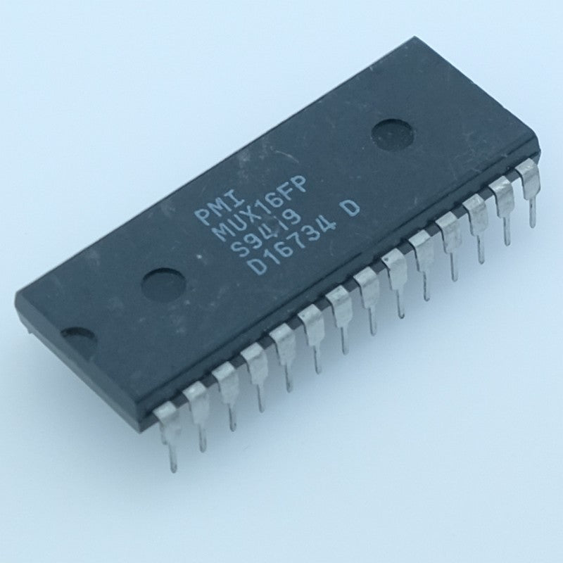 MUX16FP Multiplexeur analogique JFET 16→1 (ou double 8→1) DIP-28 PMI