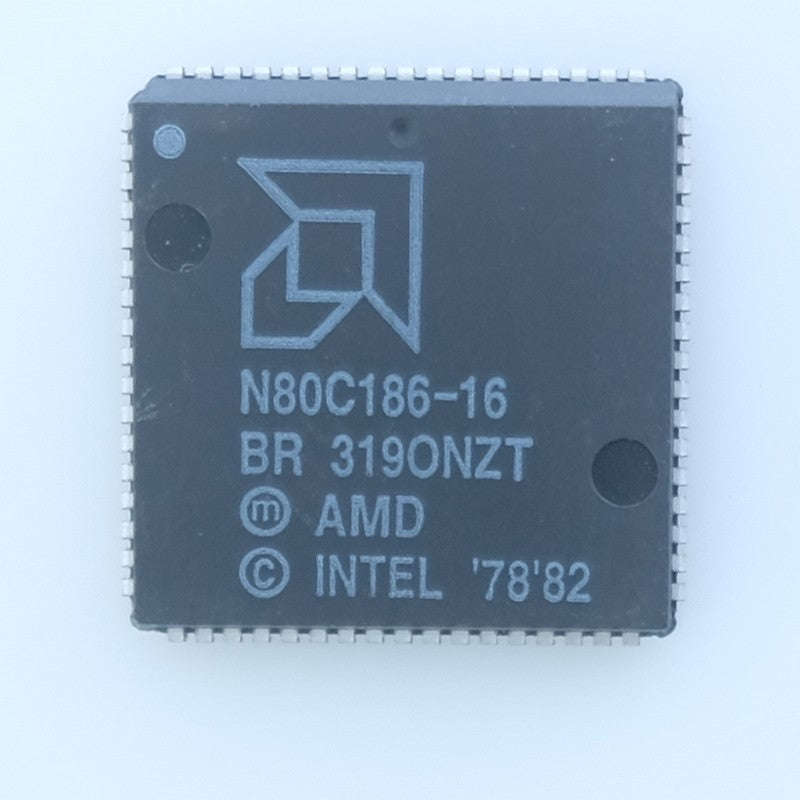 N80C186-16 Microprocesseur CMOS 16 bits compatible 80186 PLCC-68 AMD