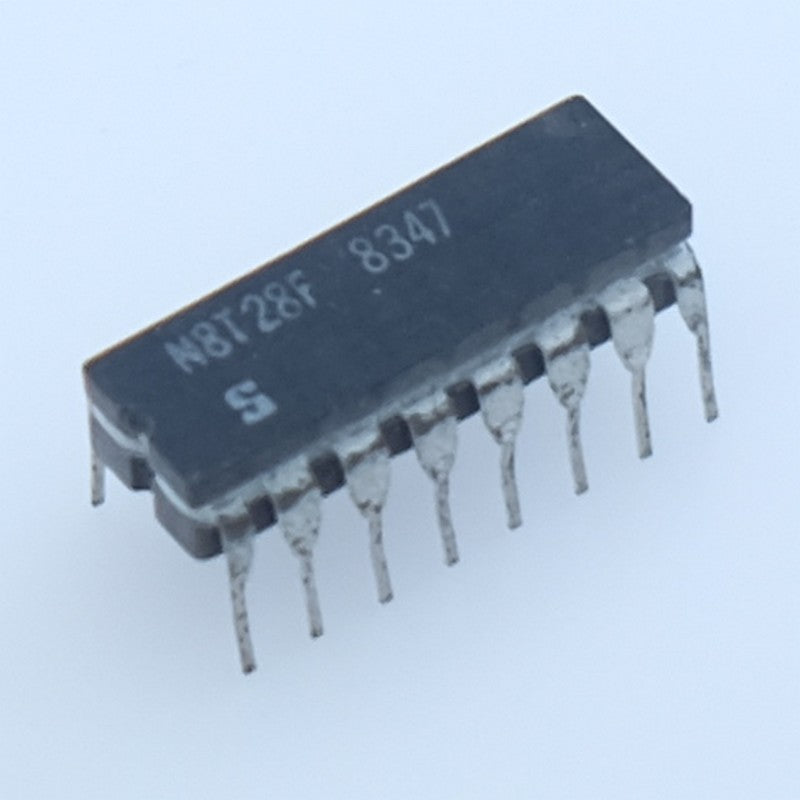 N8T28F Transceiver bus TTL 4 bits bidirectionnel 3 états CERDIP-14 Signetics