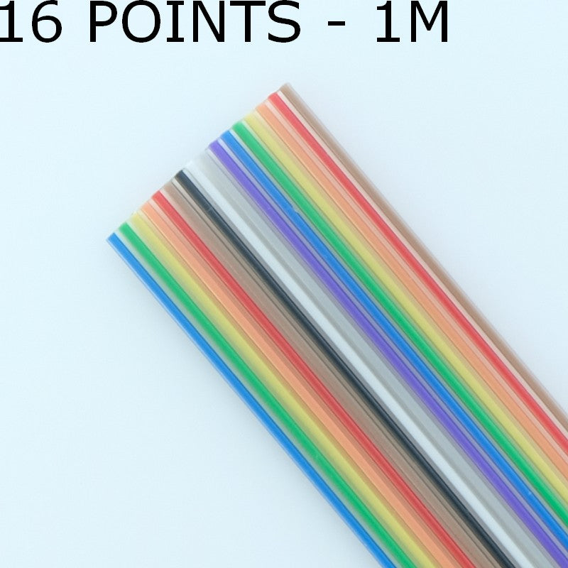 Nappe AWG28 16 points couleur 1.27mm vendu au mètre - Distri-Compo