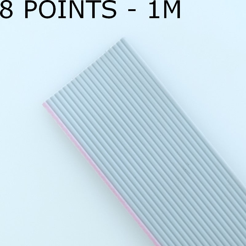 Nappe AWG28 8 points gris 1.27mm vendu au mètre - Distri-Compo