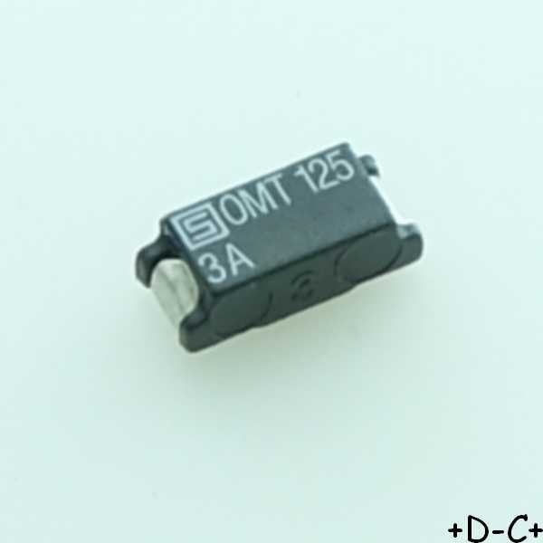 Fusible SMD 2A temporisé 125V 7.4x3.1mm OMT125 Schurter - Distri-Compo